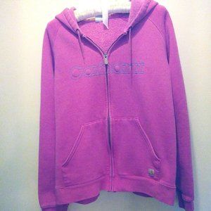 Carhartt Pink Women's Hooded Zip Front sweatshirt